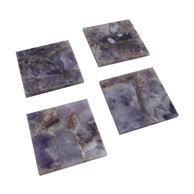 Square Quartz Opaque Coasters - 4