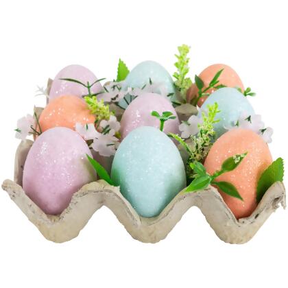 Pastel Easter Eggs with Carton Decoration - 6.25