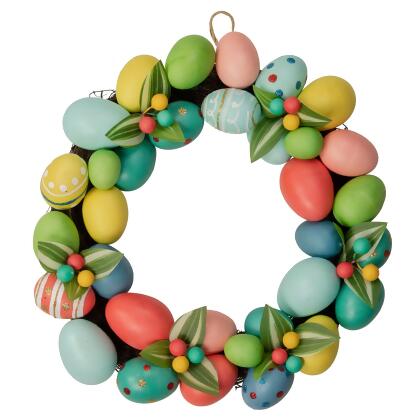 Decorated Easter Egg Twig Wreath - 14