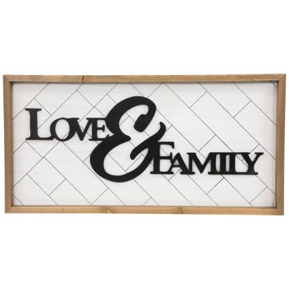 Love and Family Wooden Framed Wall Art - 19.5