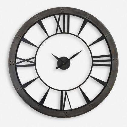 Large Roman Numeral Round Wall Clock - 60