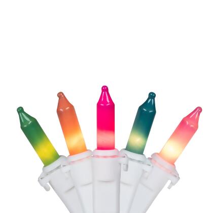 Pastel Mini Christmas Light Set - Multi-Color - 10' White Wire - 50ct 