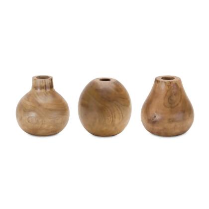 Wooden Decorative Bud Vases - 5.25