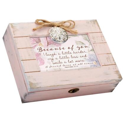 Friend Loves at All Times Keepsake Music Box - 8.5