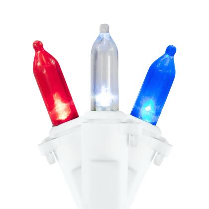 Americana LED Mini Christmas Lights - 32.75' - White Wire - 100ct 