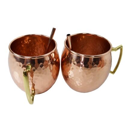 Moscow Mule Mugs with Straws - 5