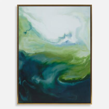 Serene Framed Abstract Rectangular Wall Art - 55.5