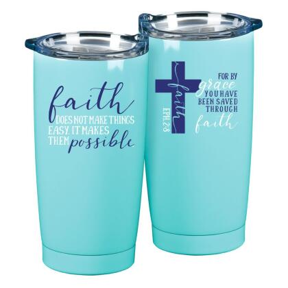 Stainless Steel For By Grace You Have Been Saved Travel Tumbler - 20oz 