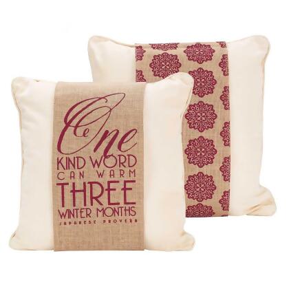 One Kind Word Can Warm Three Winter Months Throw Pillow Jacket - 36