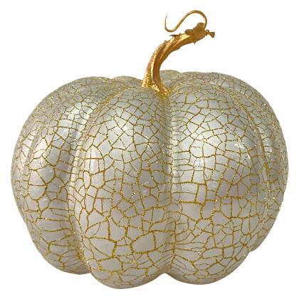 Crackled Fall Harvest Pumpkin Decoration - 9