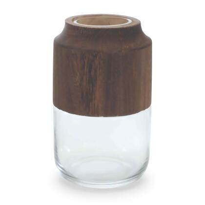 Wooden Cylindrical Vase - 9