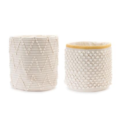 Woven Geometric Storage Baskets - 16