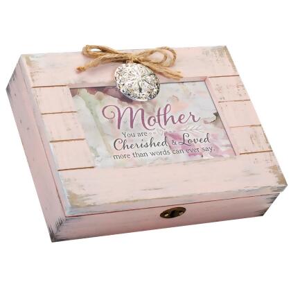 Cherished Mother Wooden Music Box - 8.5