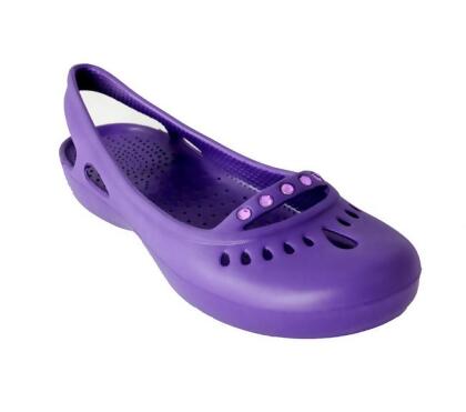 Women's Purple Lightweight Slip-On Comfort Shoes with Gem Accents - Size 6 