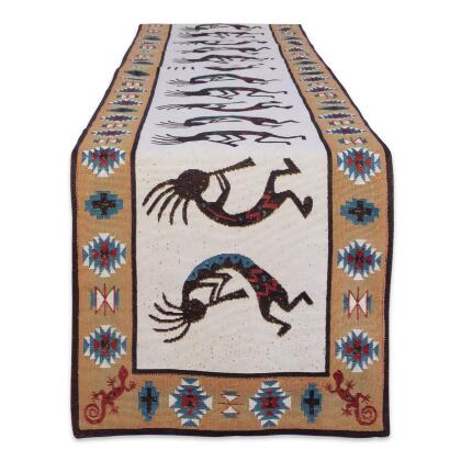 Kokopelli Woven Cotton Table Runner - 72