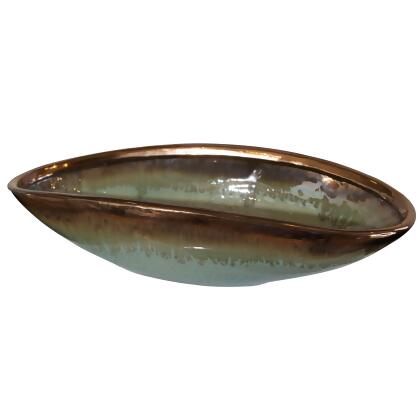 Glossy Rimmed Outdoor Decorative Bowl - 15.75