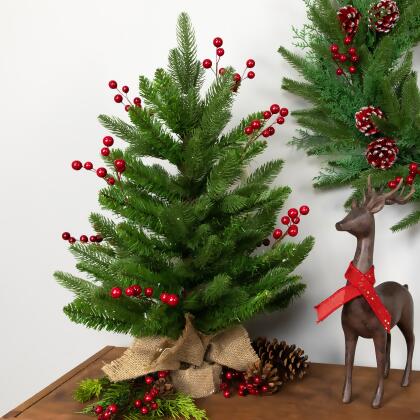 Real Touch™️ Potted Sarasota Pine Artificial Mini Christmas Tree - 24