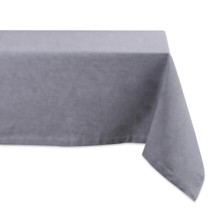 Solid Chambray Rectangular Cotton Tablecloth - 60