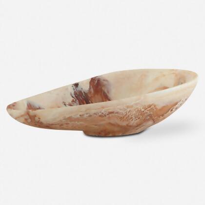 Handcrafted Curved Swirl Glass Bowl - 16