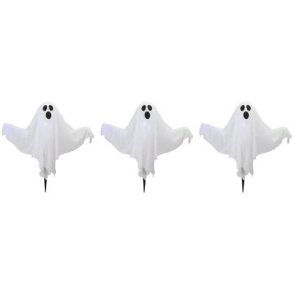 Lighted Color Changing Ghost Halloween Lawn Stakes - 20