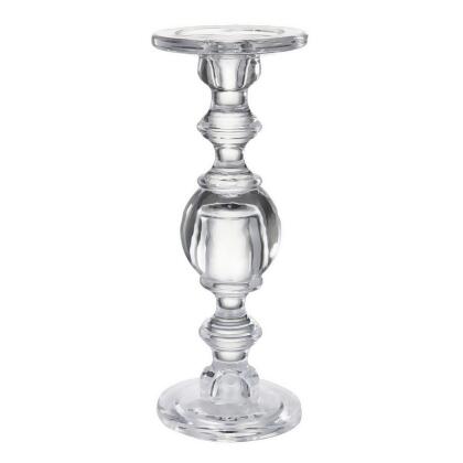 Large Radiance Glass Pillar Candlestick Holder - 11.25