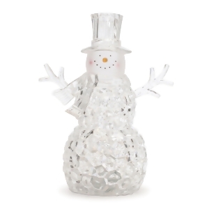 91589DS 11.75 in. Snowman&#44; Clear - Plastic 3 AA Batteries Not Included 6 Hr Timer - Set of 2