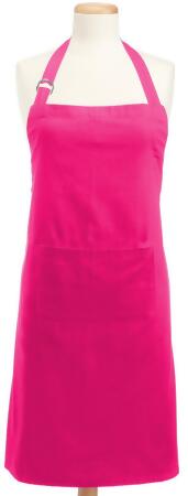 32” Neon Pink Solid Pattern Indoor Adjustable Chef’s Apron with Pocket 
