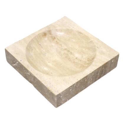 Travertine Concave Accent Bowl - 8