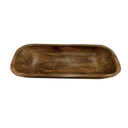 Rectangular Walnut Antique Finish Bowl - 19