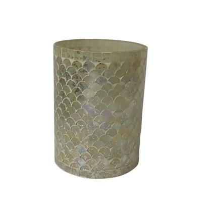 Mosaic Cylindrical Votive Candle Holders - 6
