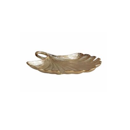 Gingko Aluminum Leaf Bowl - 12.25