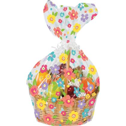 Floral Spring Easter Party Treat Cello Bags - 25