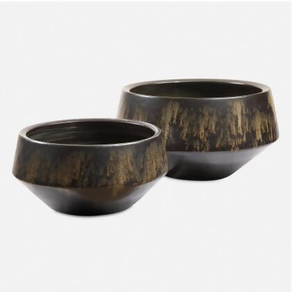 Drip Glaze Ceramic Accent Bowls - 15