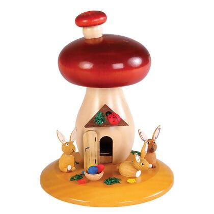Richard Glaesser Mushroom Incense Burner with Bunnies - 5
