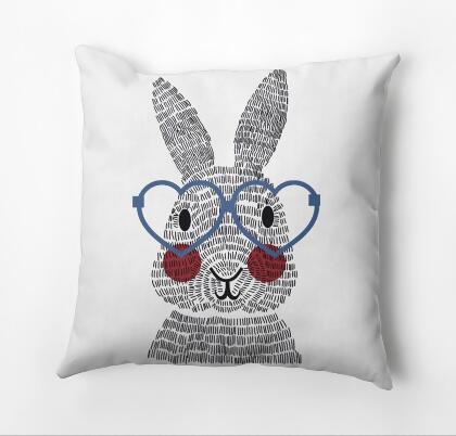 Rabbit Geometric Square Throw Pillow - 20