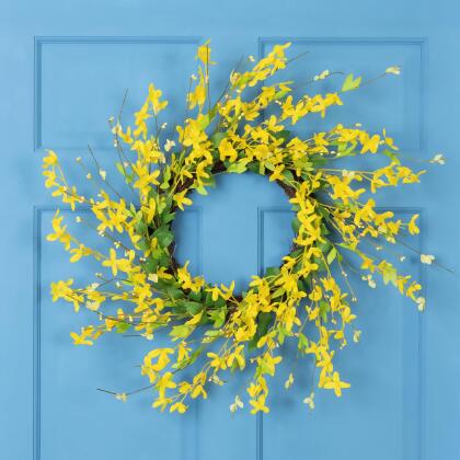 Forsythia Artificial Spring Floral Wreath - 20