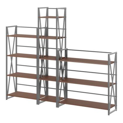 3-Piece Open Shelves with X-Frame - 61.5