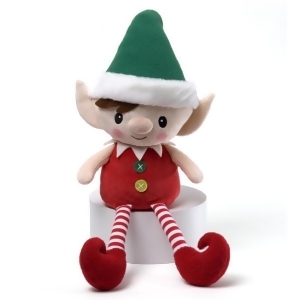 16 Red Green and White Striped Plush Personalized Magic Message Christmas Elf - All