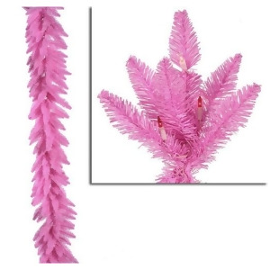9' x 14 Pre-Lit Pink Ashley Spruce Christmas Garland Clear Pink Lights - All