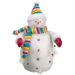 15 Cupcake Heaven Chubby Snowman with Ornaments Strand Christmas Table Figure - All