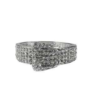 Silvertone Crystal Buckle Fashion Jewelry Cuff Bracelet 8 - All