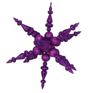 30 Purple Commercial Shatterproof Radical 3-D Snowflake Christmas Ornament - All