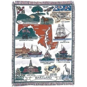Maryland Land of Pleasant Tapestry Throw Blanket 50 x 60 - All