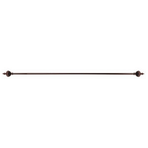 Regal Adjustable 60 108 Rod with Elegant Crown Ends for Tapestries Brown - All