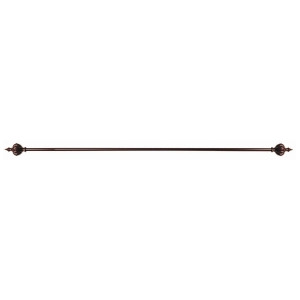 Regal Adjustable 60 108 Rod with Elegant Crown Ends for Tapestries Brown - All