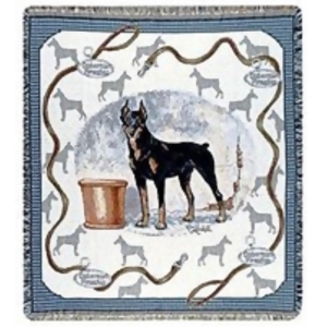 Doberman Tapestry Throw By Artist Pat Lehmkuhl 50 x 60 - All