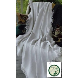 White Eco2Cotton Afghan Throw Blanket 50 x 60 - All