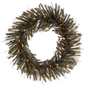 24 Pre-Lit Vienna Twig Artificial Christmas Wreath Clear Lights - All