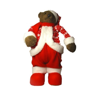 19 Table Top Knit Suit Brown Bear Winter Christmas Figure - All