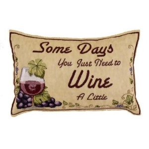 Pack of 2 Somedays You Just Need to Wine Tapestry Throw Pillows 9 x 12 - All